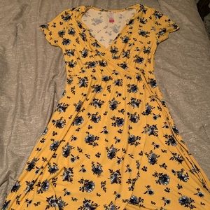 Yellow floral dress